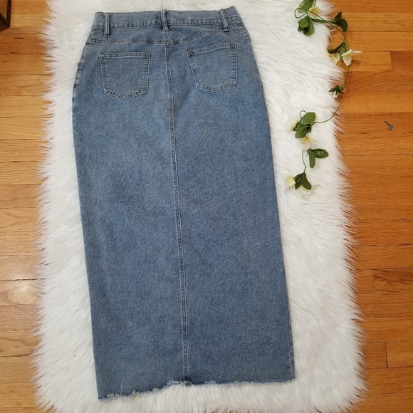 SÍNCERELYS JULES Classic Blue Denim Stretch Skirt SIZE 9/28 - Picture 7 of 13
